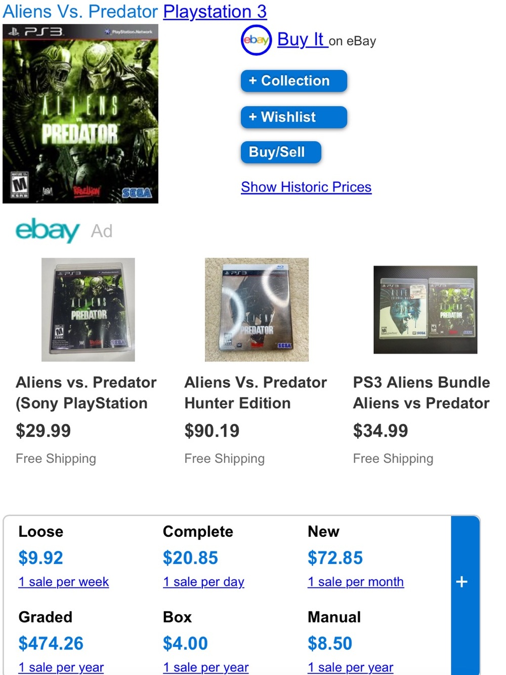 Aliens vs. Predator PS3 Game Disc - Black/Green - Picture 3 of 3